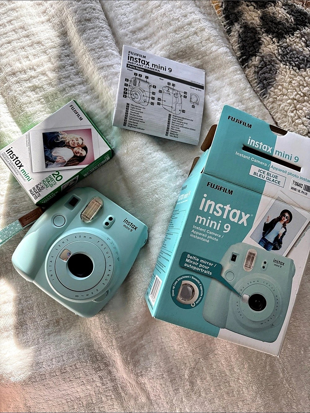 Fujifilm Instax Mini 9 Instant Film Camera Ice Blue